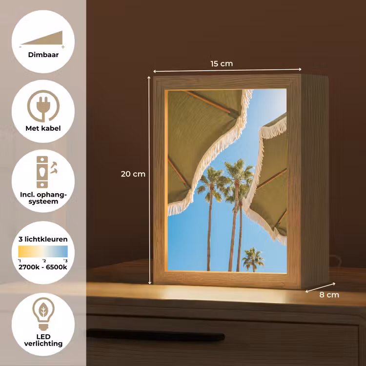 Gepersonaliseerde Lightbox - Parasol - Groen - Franjes - Zomer - Tropisch — 7