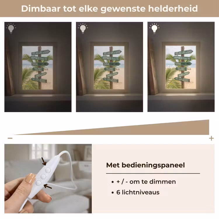 Gepersonaliseerde Lightbox - Strand - Wegwijzer - Palmen - Tropisch - Groen — 8