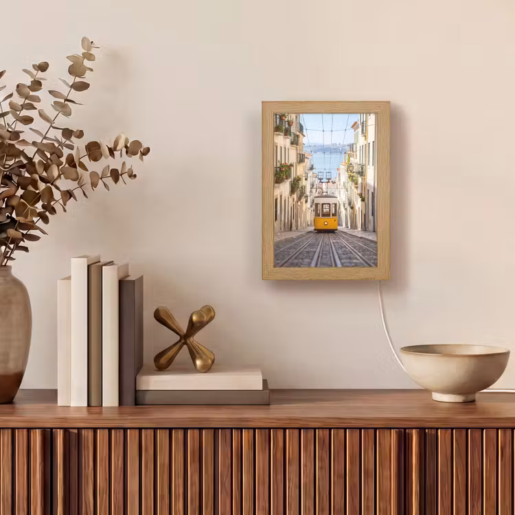 Gepersonaliseerde Lightbox - Tram - Straat - Stad - Architectuur - Geel — 4