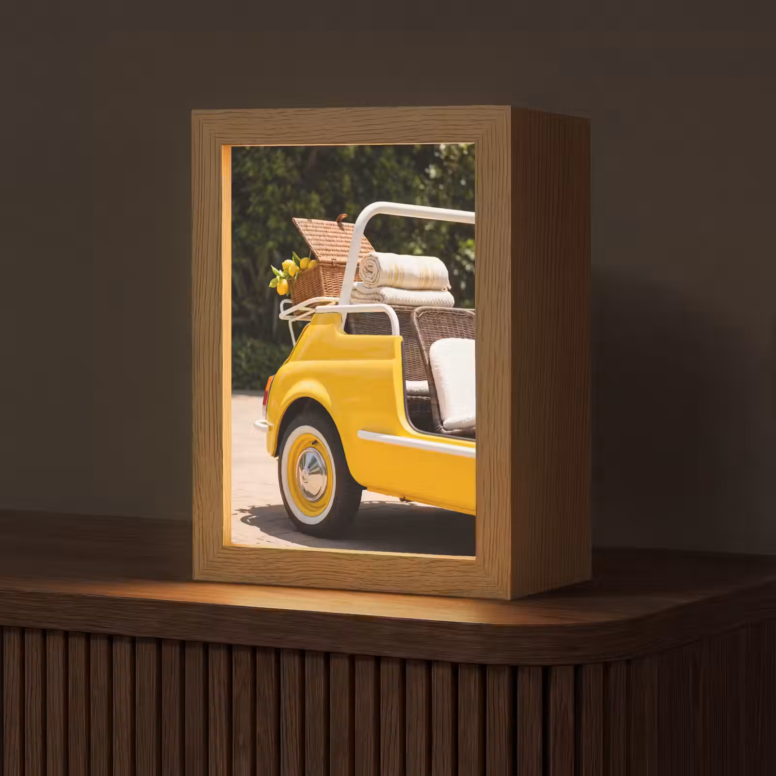 Gepersonaliseerde Lightbox - Auto - Picknick - Zomer - Geel — 1