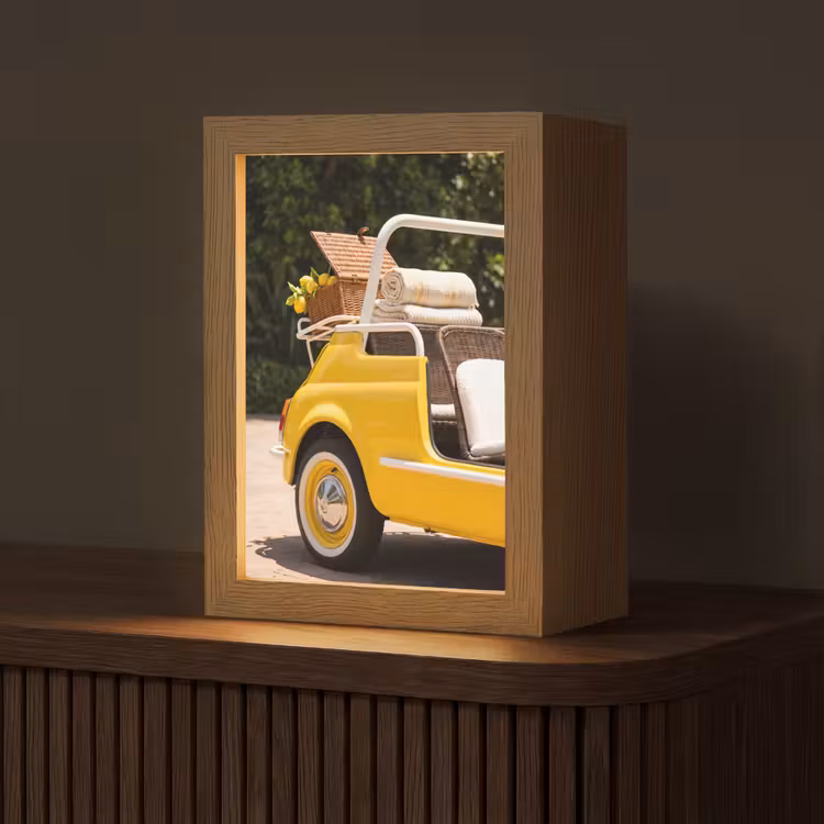 Gepersonaliseerde Lightbox - Auto - Picknick - Zomer - Geel — 1