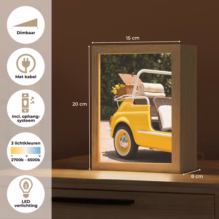 Gepersonaliseerde Lightbox - Auto - Picknick - Zomer - Geel — 7