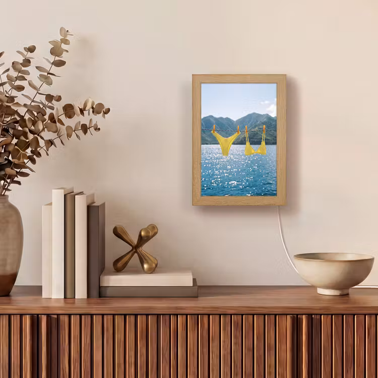 Gepersonaliseerde Lightbox - Badmode - Bikini - Zee - Bergen - Geel — 4
