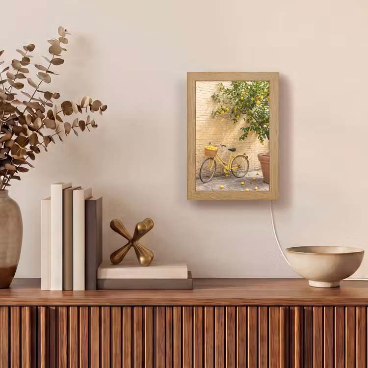 Gepersonaliseerde Lightbox - Fiets - Mand - Eten - Geel - Zomer — 4