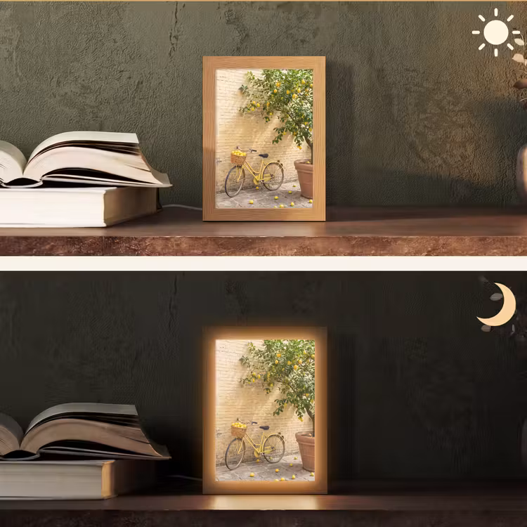 Gepersonaliseerde Lightbox - Fiets - Mand - Eten - Geel - Zomer — 5