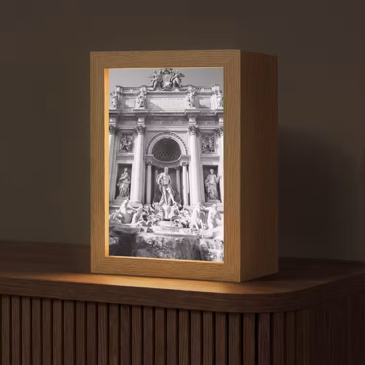 Gepersonaliseerde Lightbox - Fontein - Beelden - Architectuur - Zwart-wit — 1
