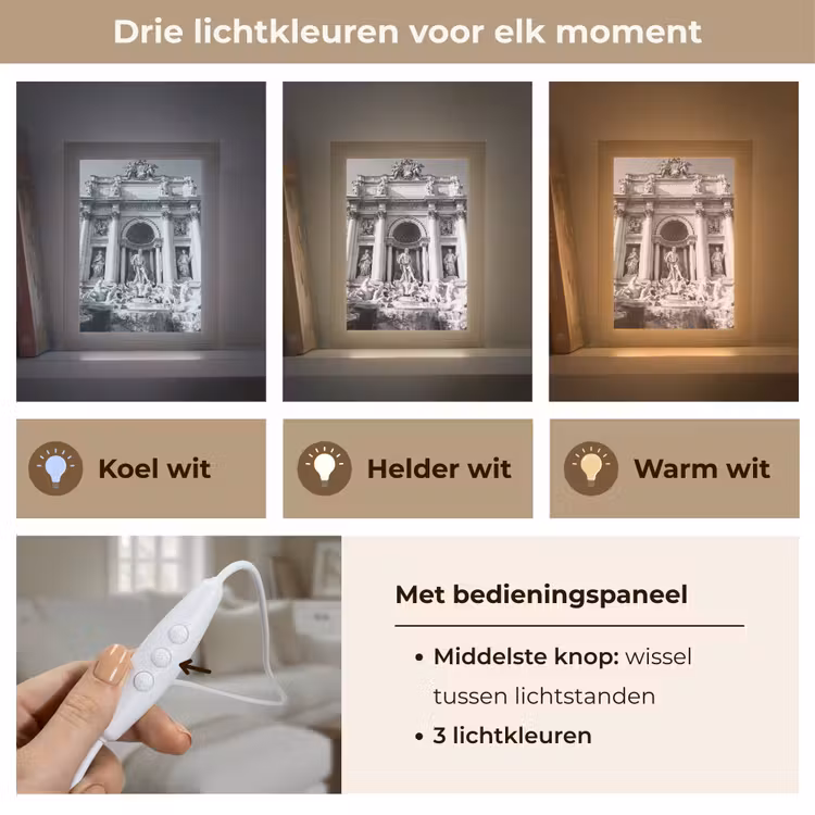 Gepersonaliseerde Lightbox - Fontein - Beelden - Architectuur - Zwart-wit — 6