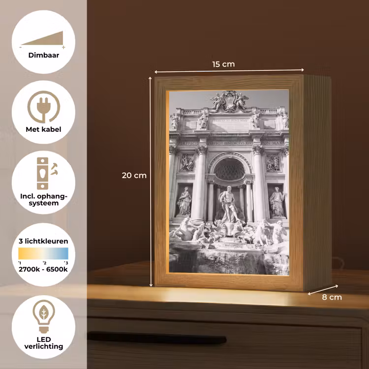 Gepersonaliseerde Lightbox - Fontein - Beelden - Architectuur - Zwart-wit — 7