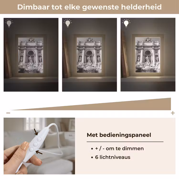 Gepersonaliseerde Lightbox - Fontein - Beelden - Architectuur - Zwart-wit — 8