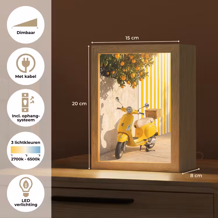 Gepersonaliseerde Lightbox - Scooter - Natuur - Zomer - Geel - Mediterraan — 7
