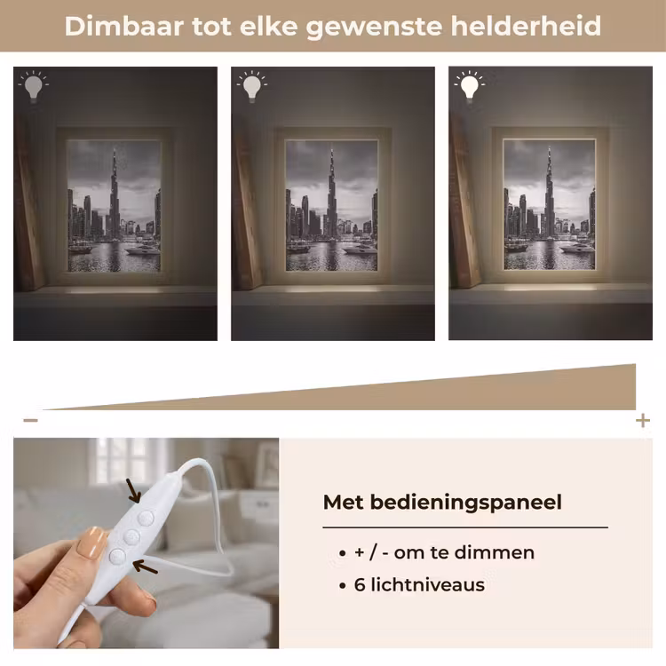 Gepersonaliseerde Lightbox - Stad - Skyline - Architectuur - Avond - Zwart-wit — 8
