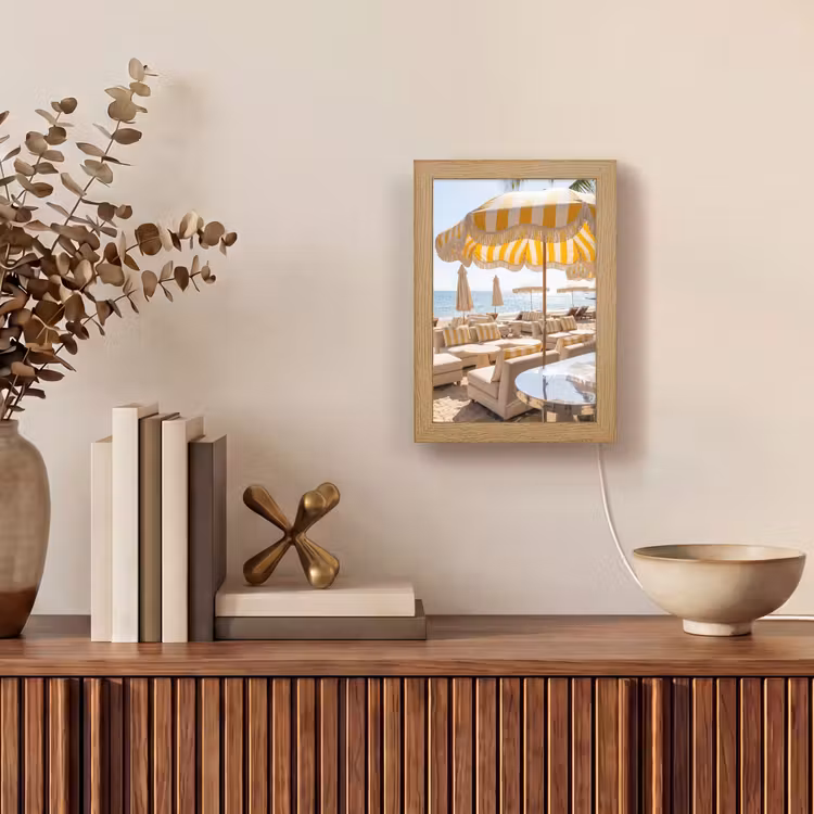 Gepersonaliseerde Lightbox - Strand - Ligbedden - Vakantie - Modern - Geel — 4