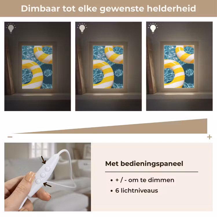 Gepersonaliseerde Lightbox - Zwembad - Zwembanden - Zomer - Geel - Blauw — 8
