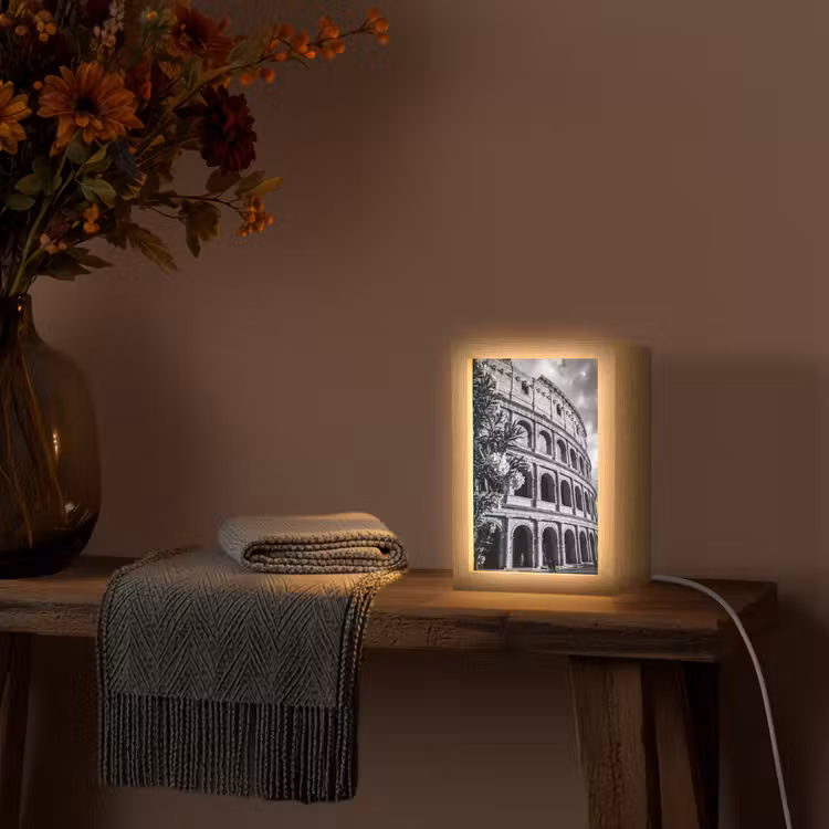 Gepersonaliseerde Lightbox - Architectuur - Colosseum - Rome - Historisch - Zwart-wit — 3