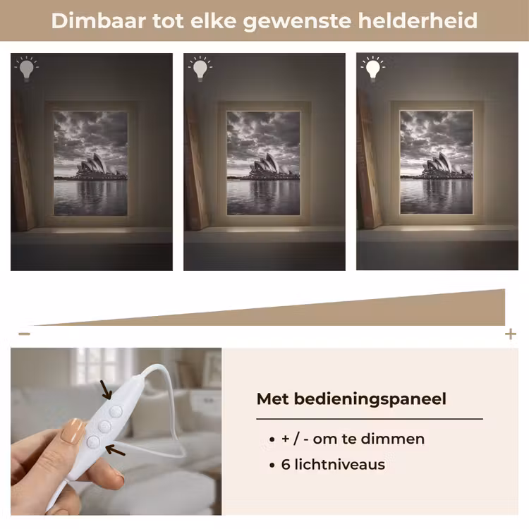 Gepersonaliseerde Lightbox - Architectuur - Water - Stad - Modern - Zwart-wit — 8