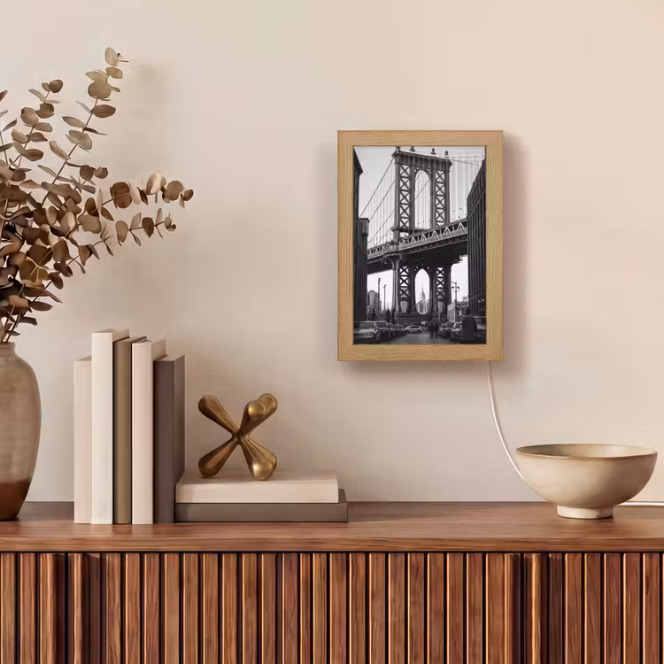 Gepersonaliseerde Lightbox - Brug - Stad - Architectuur - Modern - Zwart-wit — 4