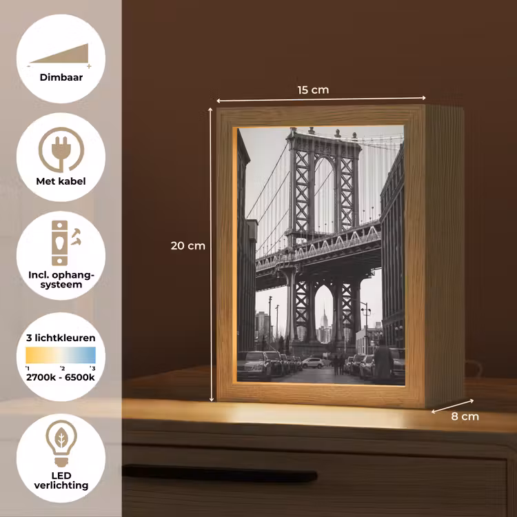Gepersonaliseerde Lightbox - Brug - Stad - Architectuur - Modern - Zwart-wit — 7