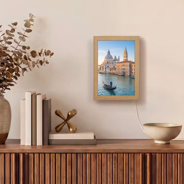 Gepersonaliseerde Lightbox - Gondel - Venetië - Kanaal - Stadsgezicht - Avondlicht — 4