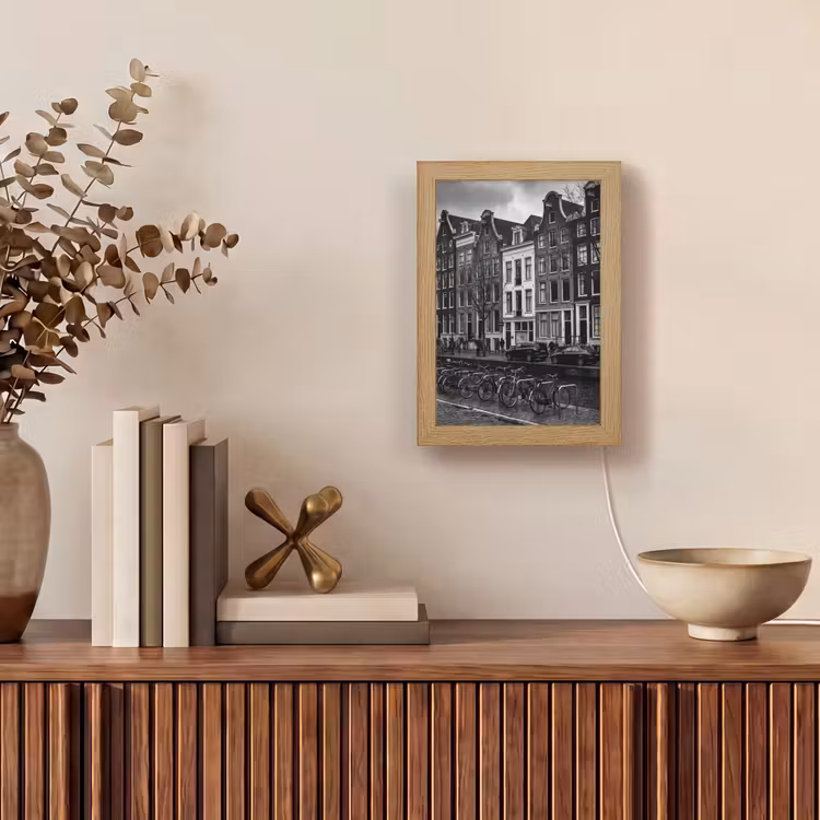 Gepersonaliseerde Lightbox - Huis - Gracht - Amsterdam - Architectuur - Zwart-wit — 4