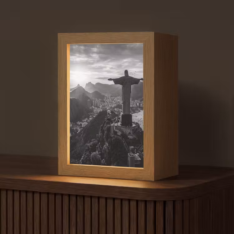 Gepersonaliseerde Lightbox - Monument - Stadsgezicht - Landschap - Zwart-wit — 1