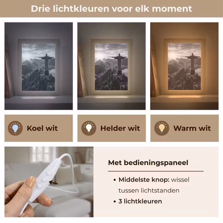 Gepersonaliseerde Lightbox - Monument - Stadsgezicht - Landschap - Zwart-wit — 6