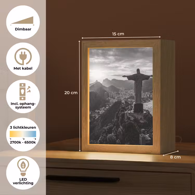 Gepersonaliseerde Lightbox - Monument - Stadsgezicht - Landschap - Zwart-wit — 7