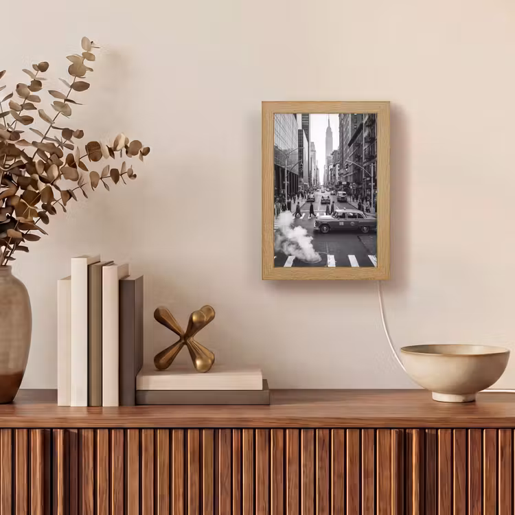 Gepersonaliseerde Lightbox - Stad - Straat - Gebouwen - Verkeer - Zwart-wit — 4