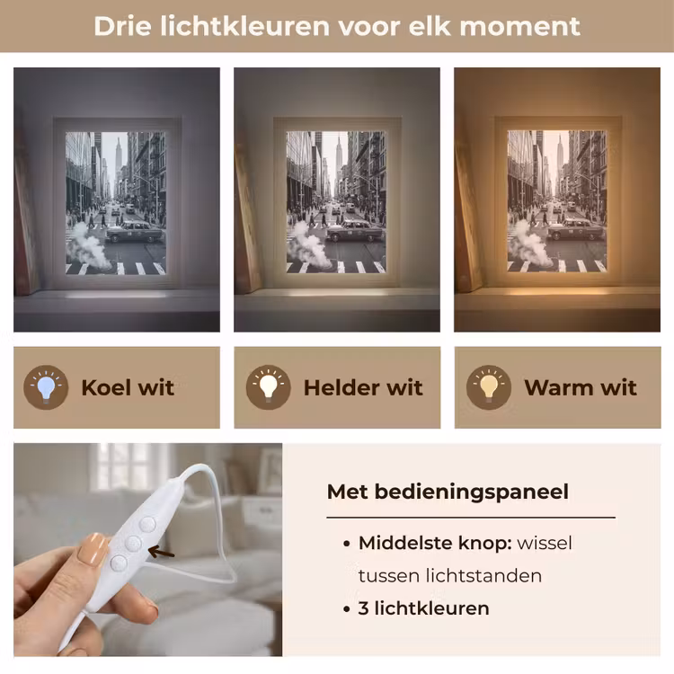 Gepersonaliseerde Lightbox - Stad - Straat - Gebouwen - Verkeer - Zwart-wit — 6