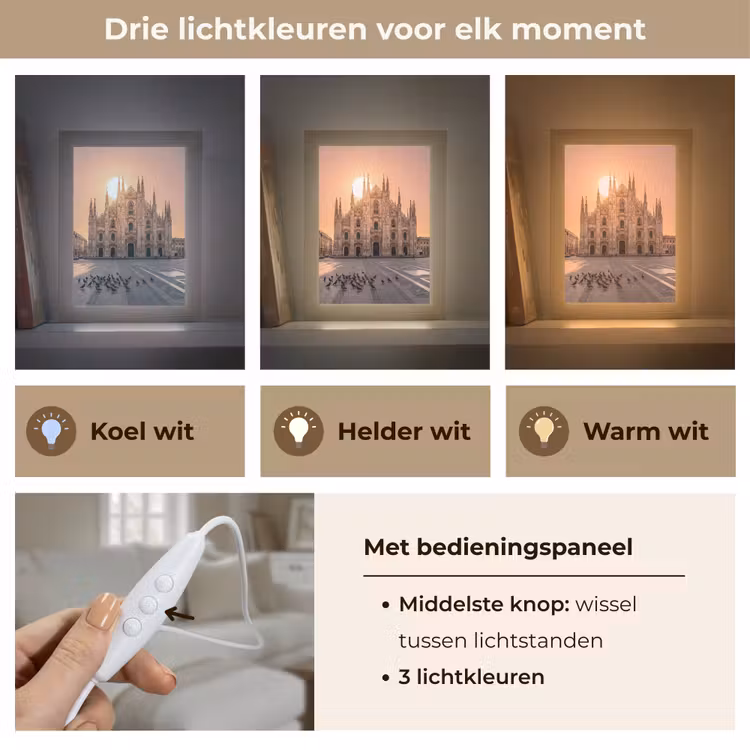 Gepersonaliseerde Lightbox - Architectuur - Milaan - Plein - Zonsopgang - Oranje — 6