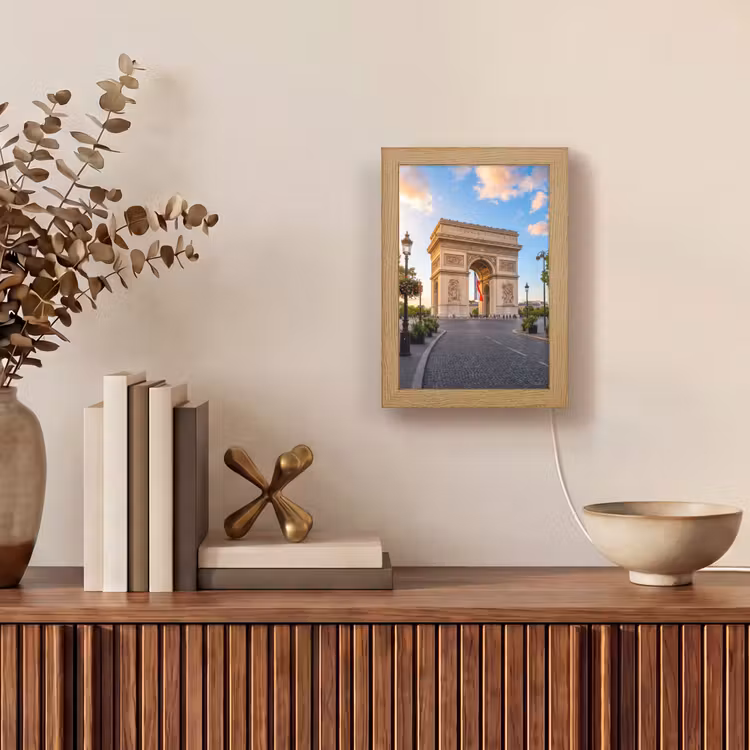 Gepersonaliseerde Lightbox - Monument - Parijs - Zonsondergang - Architectuur - Goud — 4
