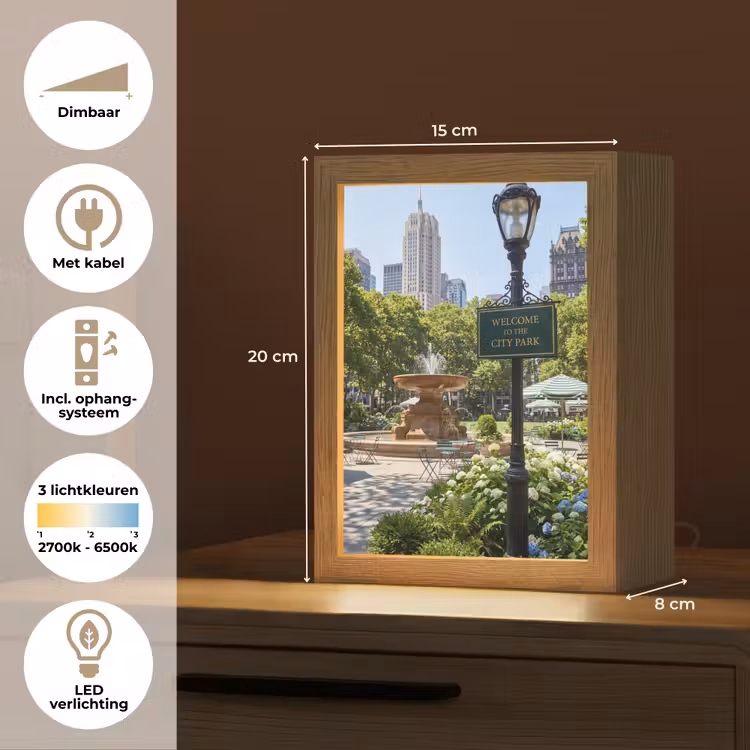 Gepersonaliseerde Lightbox - Park - Fontein - Stad - Natuur — 7