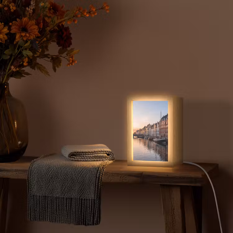 Gepersonaliseerde Lightbox - Stad - Gracht - Zonsondergang - Klassiek - Kleurrijk — 3