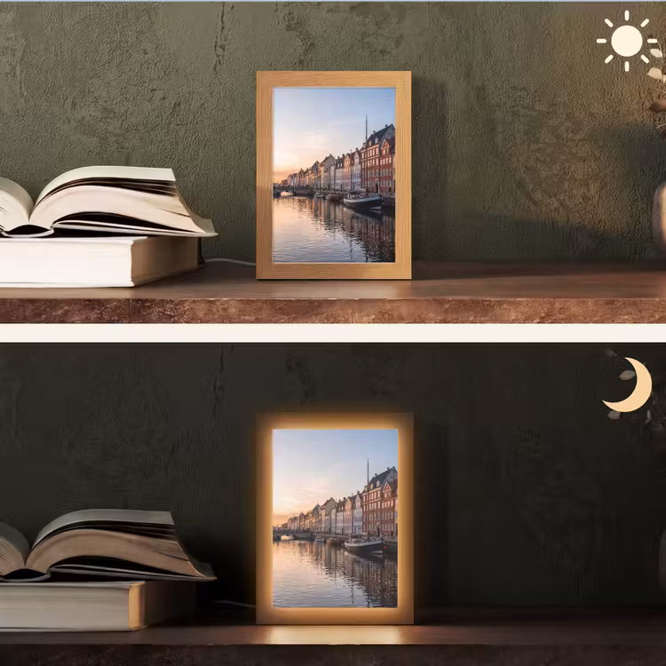 Gepersonaliseerde Lightbox - Stad - Gracht - Zonsondergang - Klassiek - Kleurrijk — 5