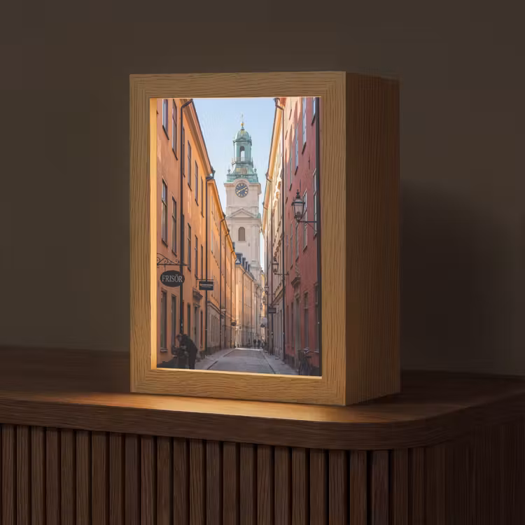 Gepersonaliseerde Lightbox - Straat - Klokkentoren - Stad - Architectuur - Historisch — 1