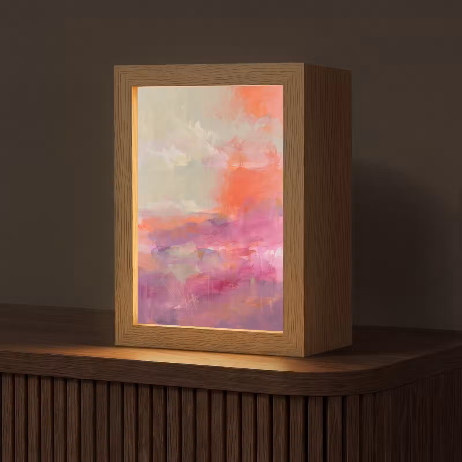 Gepersonaliseerde Lightbox - Kunst - Vloeiend - Overgangen - Oranje — 1