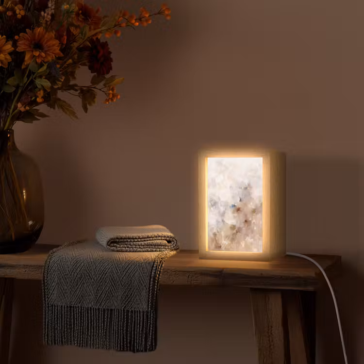 Gepersonaliseerde Lightbox - Abstract - Borstelstreken - Modern - Beige - Kunst — 3
