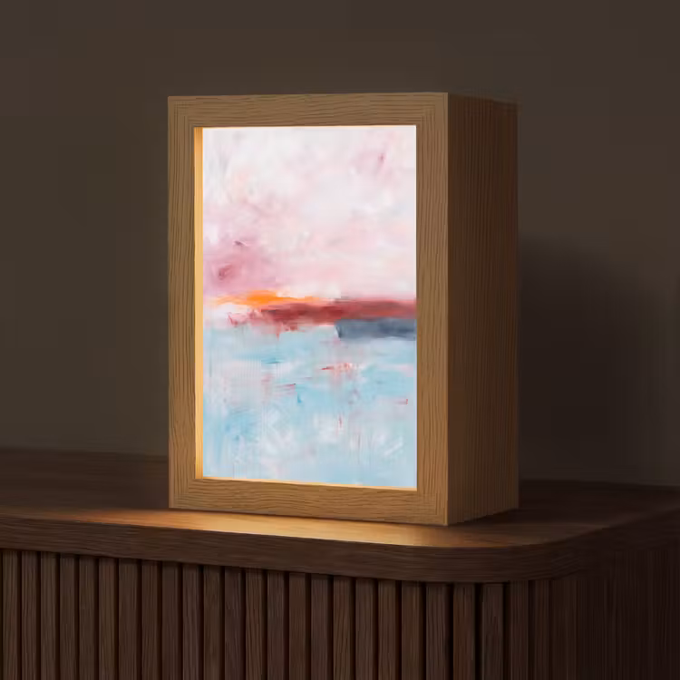 Gepersonaliseerde Lightbox - Abstract - Kleuren - Modern - Kunst - Roze — 1