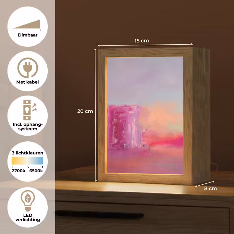 Gepersonaliseerde Lightbox - Abstract - Kleuren - Modern - Roze — 7