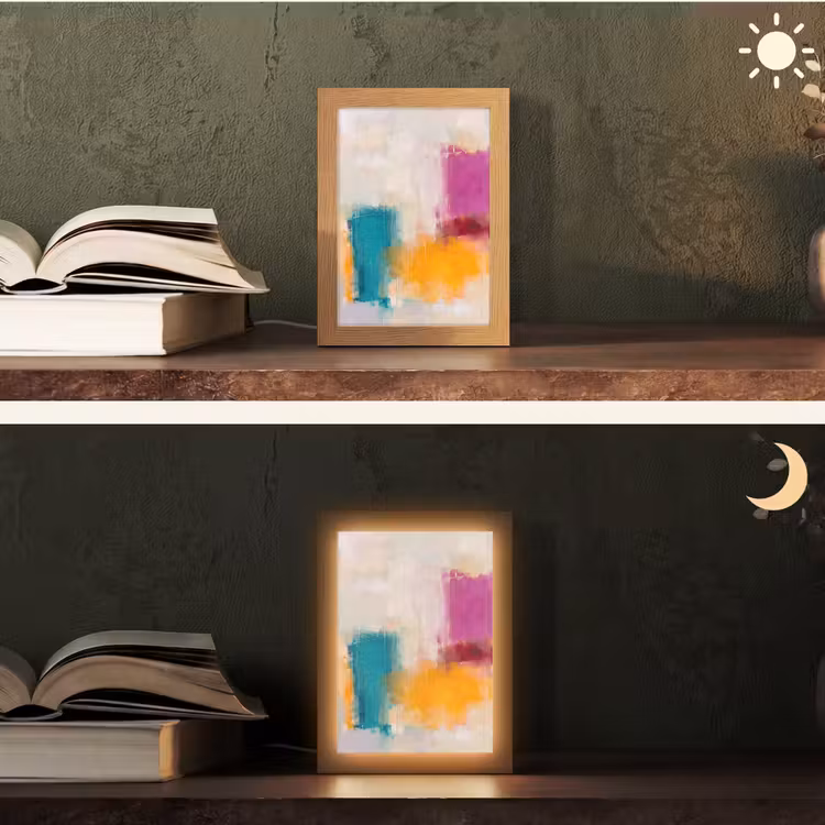 Gepersonaliseerde Lightbox - Abstract - Kleurrijk - Modern - Kunst - Oranje — 5