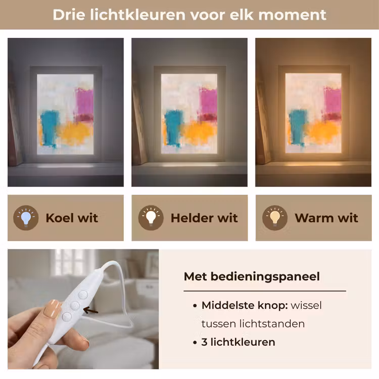 Gepersonaliseerde Lightbox - Abstract - Kleurrijk - Modern - Kunst - Oranje — 6