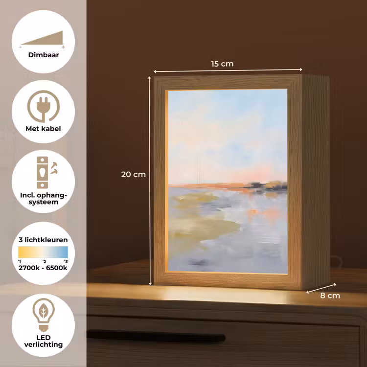 Gepersonaliseerde Lightbox - Abstract - Landschap - Horizon - Modern - Kleurrijk — 7