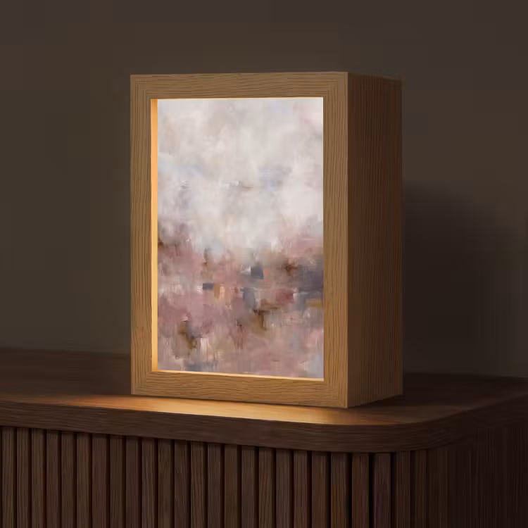 Gepersonaliseerde Lightbox - Abstract - Vloeiend - Kunst - Modern - Beige — 1