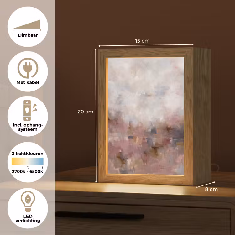Gepersonaliseerde Lightbox - Abstract - Vloeiend - Kunst - Modern - Beige — 7