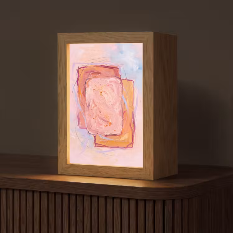 Gepersonaliseerde Lightbox - Abstract - Vormen - Modern - Roze — 1