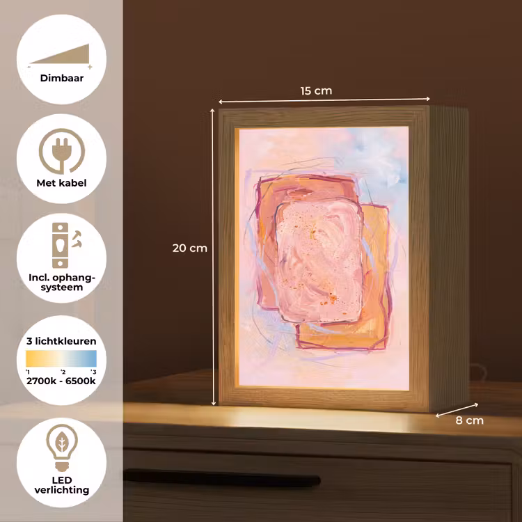 Gepersonaliseerde Lightbox - Abstract - Vormen - Modern - Roze — 7