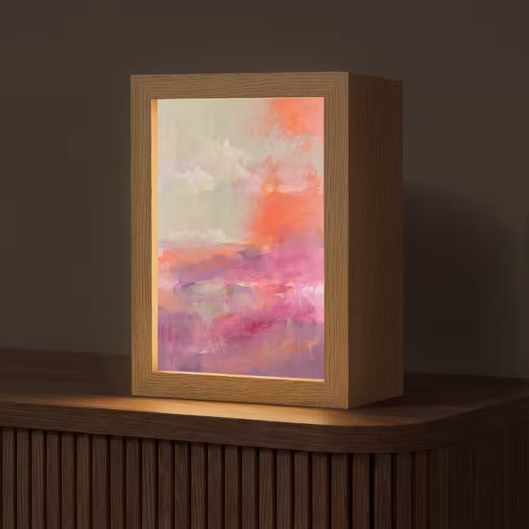 Gepersonaliseerde Lightbox - Kunst - Vloeiend - Overgangen - Oranje — 1
