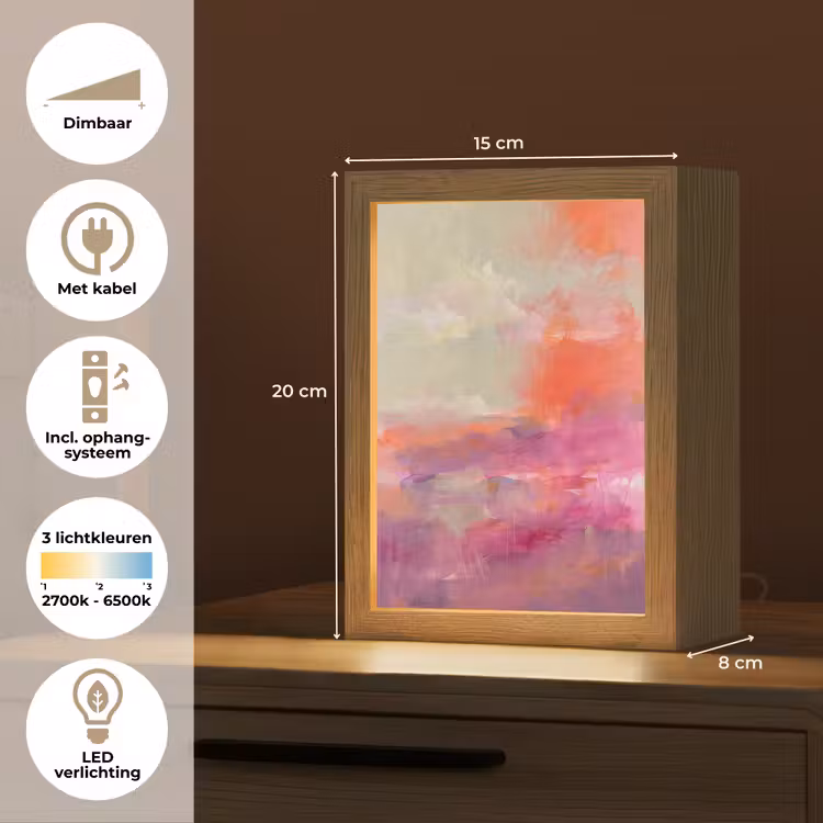 Gepersonaliseerde Lightbox - Kunst - Vloeiend - Overgangen - Oranje — 7