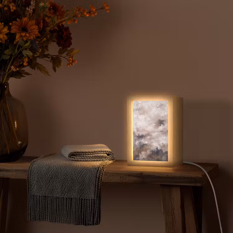 Gepersonaliseerde Lightbox - Abstract - Textuur - Kunst - Modern - Beige — 3