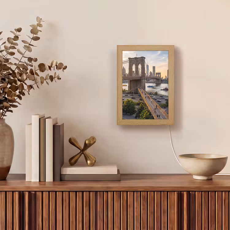 Gepersonaliseerde Lightbox - Brug - Rivier - Stad - Zonsondergang - Architectuur — 4