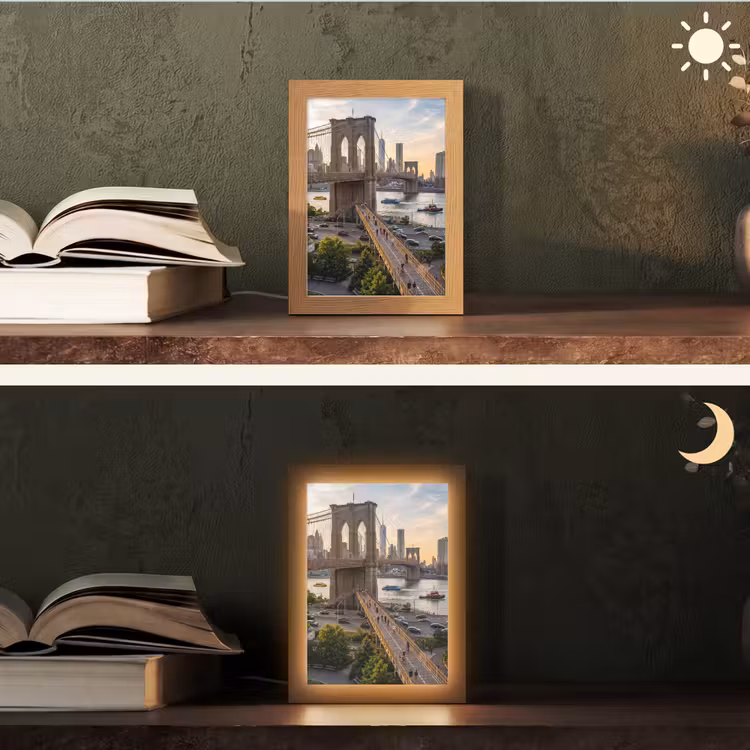 Gepersonaliseerde Lightbox - Brug - Rivier - Stad - Zonsondergang - Architectuur — 5
